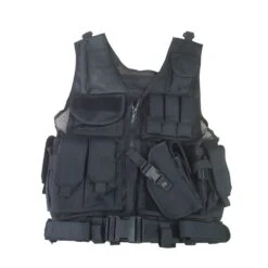 KombatUK Cross Draw Tac-Vest - Black - DEFCON AIRSOFT