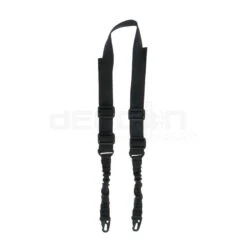 2-Point Tactical Airsoft Rifle Sling - Bungee, Black - DEFCON AIRSOFT