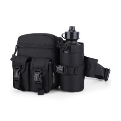 KombatUK Pioneer Waist Bag + Bottle - Black - DEFCON AIRSOFT