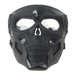 Skull Messenger Mask - Black - DEFCON AIRSOFT