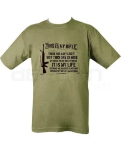 This Is My Rifle T-shirt - Olive Green - DEFCON AIRSOFT