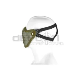 Invader Gear Steel Half Face Mask (Olive Drab) - DEFCON AIRSOFT