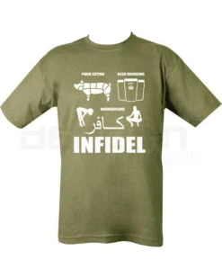 Pork (Infidel) T-shirt - Olive Green - DEFCON AIRSOFT