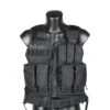 Big Foot 600D Tactical Vest With Pistol Holster (Black) - DEFCON AIRSOFT -Airsoft Equipment Shop Big Foot 600D Tactical Vest with Pistol Holster Black