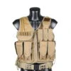 Big Foot 600D Tactical Vest With Pistol Holster (Tan) - DEFCON AIRSOFT -Airsoft Equipment Shop Big Foot 600D Tactical Vest with Pistol Holster Tan