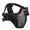 Half Face Mesh Mask With Cheek Pads ASG (Black) - DEFCON AIRSOFT -Airsoft Equipment Shop Half Face Mesh Mask Black with Cheek Pads ASG