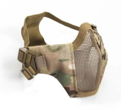 Half Face Mesh Mask With Cheek Pads ASG (Multicam) - DEFCON AIRSOFT