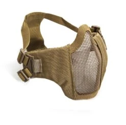 Half Face Mesh Mask With Cheek Pads ASG (Tan) - DEFCON AIRSOFT