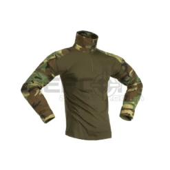 Invader Gear Combat Shirt - Woodland - DEFCON AIRSOFT