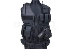 Law Enforcement Tactical Vest - Black - DEFCON AIRSOFT