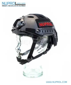 NUPROL FAST Railed Airsoft Helmet (Black) - DEFCON AIRSOFT