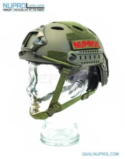 NUPROL FAST Railed Airsoft Helmet (Green) - DEFCON AIRSOFT