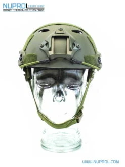 NUPROL FAST Railed Airsoft Helmet (Green) - DEFCON AIRSOFT -Airsoft Equipment Shop NUPROL FAST Railed Airsoft Helmet Green 4