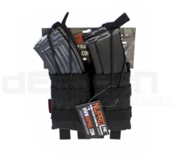 Nuprol PMC AK Double Open Mag Pouch - Black - DEFCON AIRSOFT