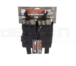 Nuprol PMC M4 Double Open Mag Pouch - Black - DEFCON AIRSOFT