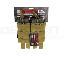 Nuprol PMC M4 Double Open Mag Pouch - Tan - DEFCON AIRSOFT