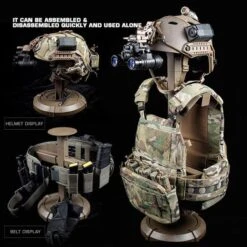 Equipment Display Stand For Vests, Belts Helmets (Black) By Bigfoot - DEFCON AIRSOFT