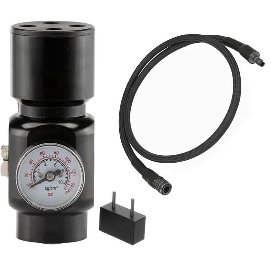 OXYGEN GEN2 Regulator And Balystik Deluxe Line 100cm - Black - DEFCON AIRSOFT 3 OXYGEN GEN2 Regulator And Balystik Deluxe Line 100cm - Black - DEFCON AIRSOFT