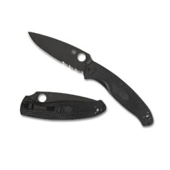 Spyderco Resilience Lightweight Black Blade CombinationEdge - DEFCON AIRSOFT -Airsoft Equipment Shop SPY C142PSBBK2 76329