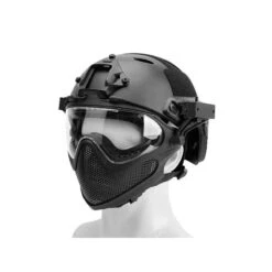 Big Foot Pilot Helmet Steel Mesh Version Black LARGE FIT - DEFCON AIRSOFT